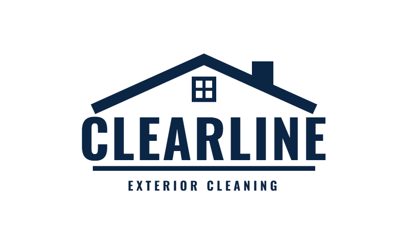 Clearline Exterior Cleaning logo: a house roofline over the company name