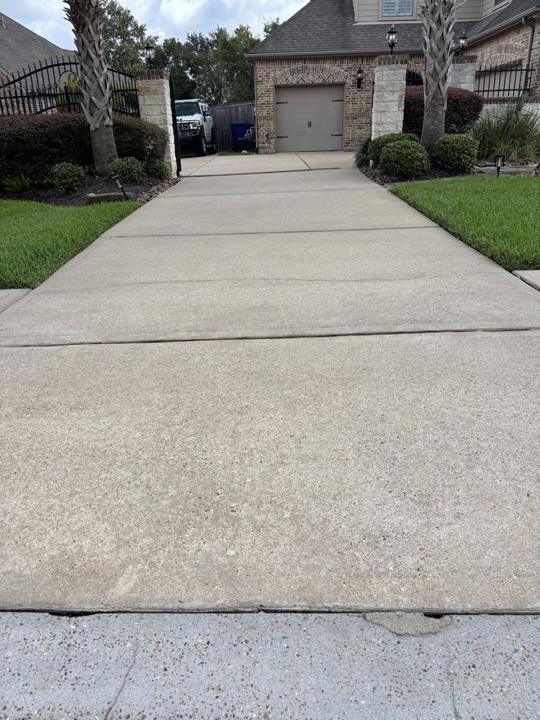 Gated driveway after cleaning