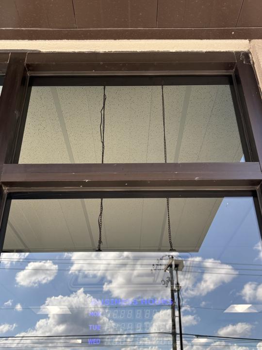 Storefront window after cleaning